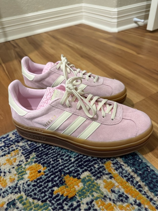 adidas Shoes - Adidas Gazelle Suede Platform Sneakers in Light Pink